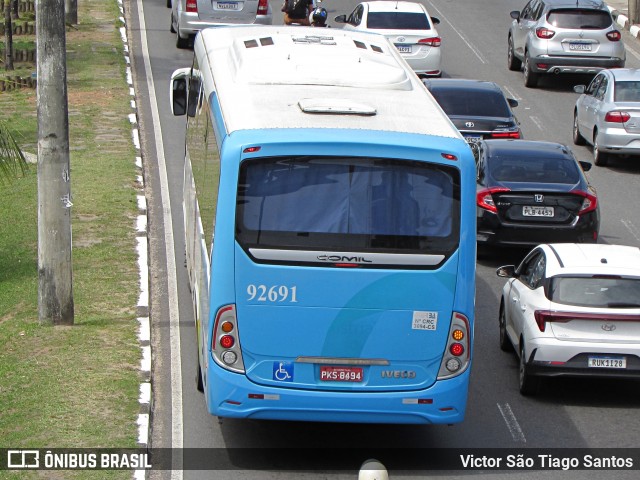 Viação Litoral Norte 92691 na cidade de Lauro de Freitas, Bahia, Brasil, por Victor São Tiago Santos. Número da foto: #12970424.