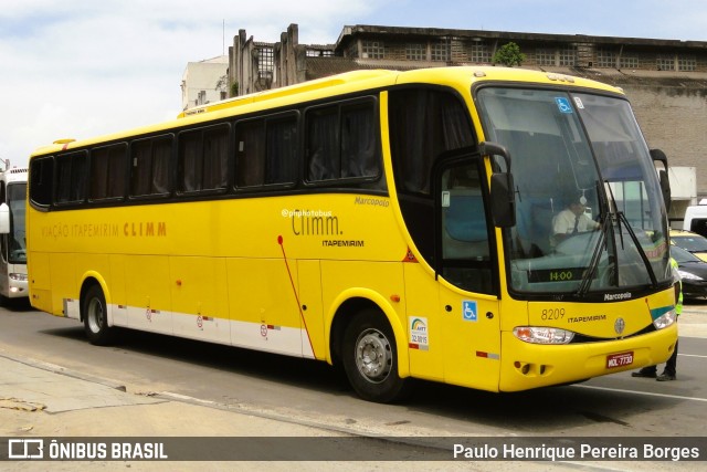 Viação Itapemirim 8209 na cidade de Rio de Janeiro, Rio de Janeiro, Brasil, por Paulo Henrique Pereira Borges. Número da foto: #12970398.