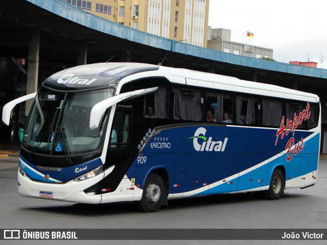Citral Transporte e Turismo 909 na cidade de Porto Alegre, Rio Grande do Sul, Brasil, por João Victor. Número da foto: #12972629.