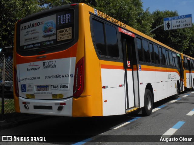 Transportes Paranapuan B10027 na cidade de Rio de Janeiro, Rio de Janeiro, Brasil, por Augusto César. Número da foto: #12972013.