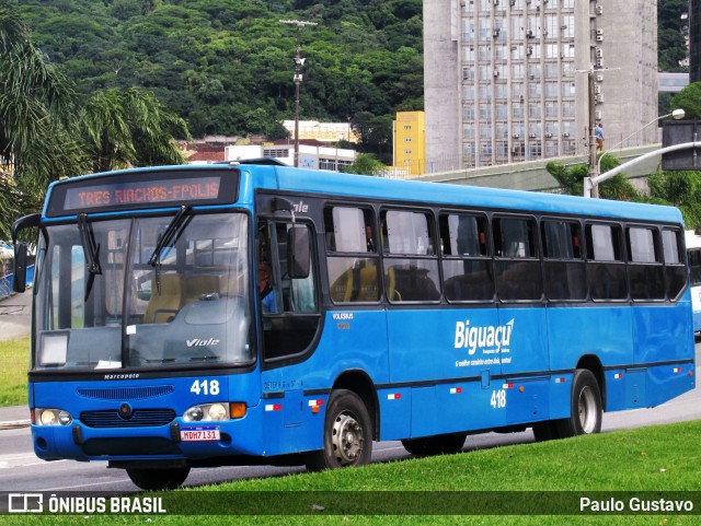 Biguaçu Transportes Coletivos Administração e Participação 418 na cidade de Florianópolis, Santa Catarina, Brasil, por Paulo Gustavo. Número da foto: #12973123.