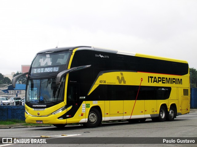 Viação Itapemirim 40136 na cidade de São Paulo, São Paulo, Brasil, por Paulo Gustavo. Número da foto: #12972197.