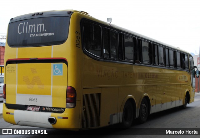Viação Itapemirim 8063 na cidade de Rio de Janeiro, Rio de Janeiro, Brasil, por Marcelo Horta. Número da foto: #12927329.