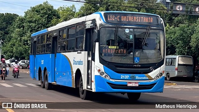 Viação Dourados 2137 na cidade de Dourados, Mato Grosso do Sul, Brasil, por Matheus Henrique. Número da foto: #12927224.