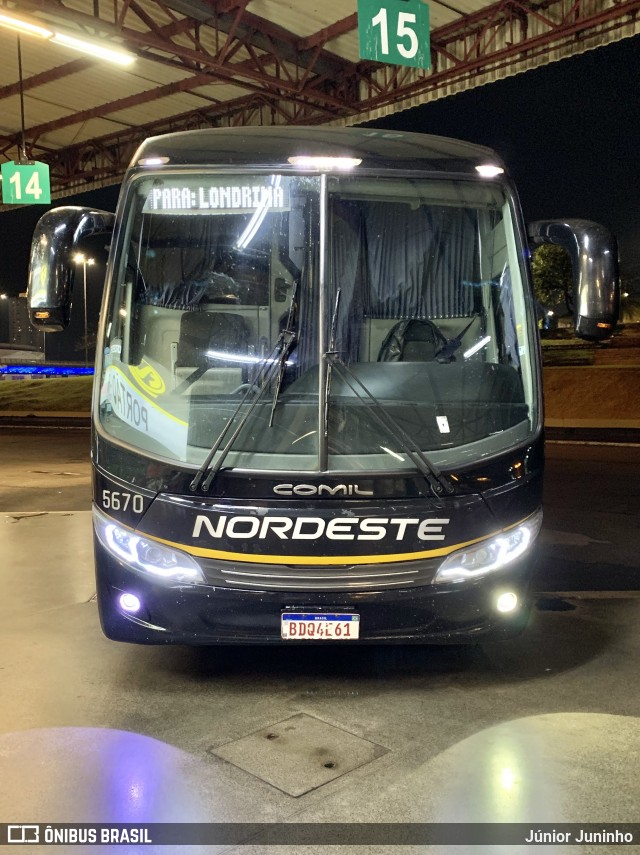 Expresso Nordeste 5670 na cidade de Londrina, Paraná, Brasil, por Júnior Juninho. Número da foto: #12973611.