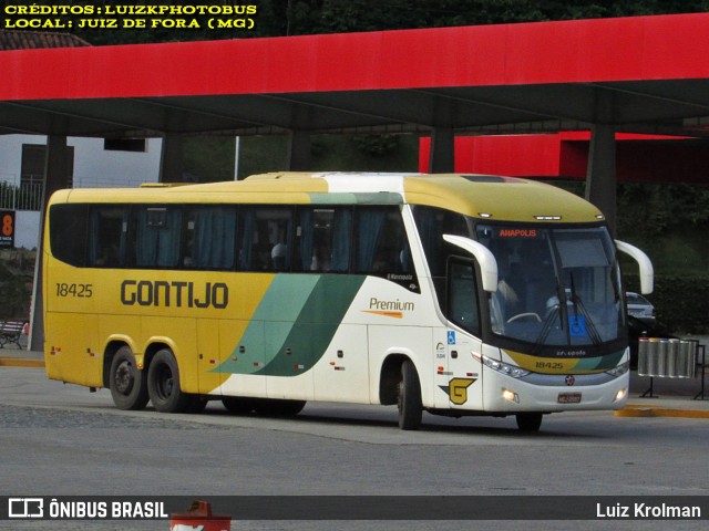 Empresa Gontijo de Transportes 18425 na cidade de Juiz de Fora, Minas Gerais, Brasil, por Luiz Krolman. Número da foto: #12974920.
