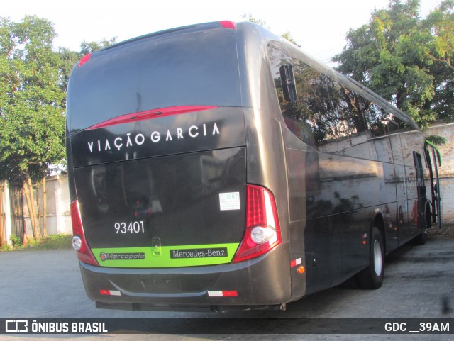 Viação Garcia 93401 na cidade de Curitiba, Paraná, Brasil, por GDC __39AM. Número da foto: #12974395.