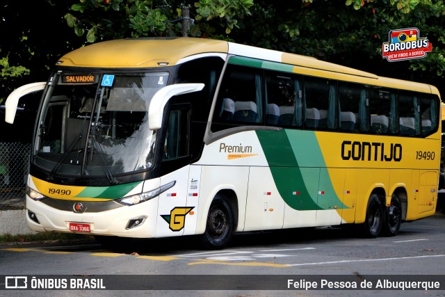 Empresa Gontijo de Transportes 19490 na cidade de Salvador, Bahia, Brasil, por Felipe Pessoa de Albuquerque. Número da foto: #12977237.