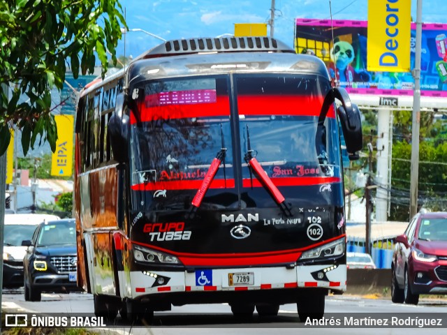 TUASA - Transportes Unidos Alajuelenses 102 na cidade de La Uruca, San José, San José, Costa Rica, por Andrés Martínez Rodríguez. Número da foto: #12976412.