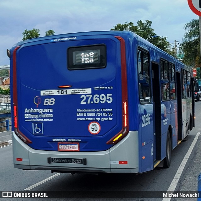 BB Transportes e Turismo 27.695 na cidade de Itapevi, São Paulo, Brasil, por Michel Nowacki. Número da foto: #12977333.