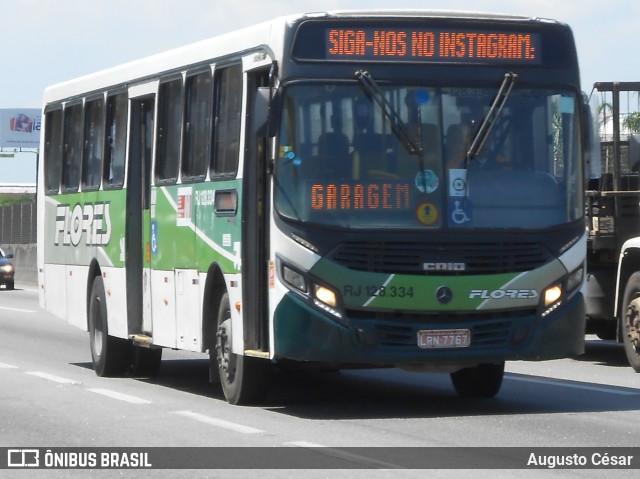 Transportes Flores RJ 128.334 na cidade de Nova Iguaçu, Rio de Janeiro, Brasil, por Augusto César. Número da foto: #12977489.