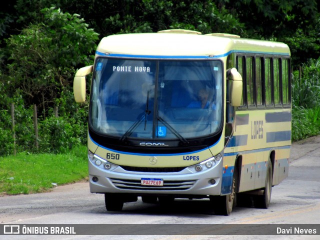 Viação Lopes 650 na cidade de Urucânia, Minas Gerais, Brasil, por Davi Neves. Número da foto: #12977325.