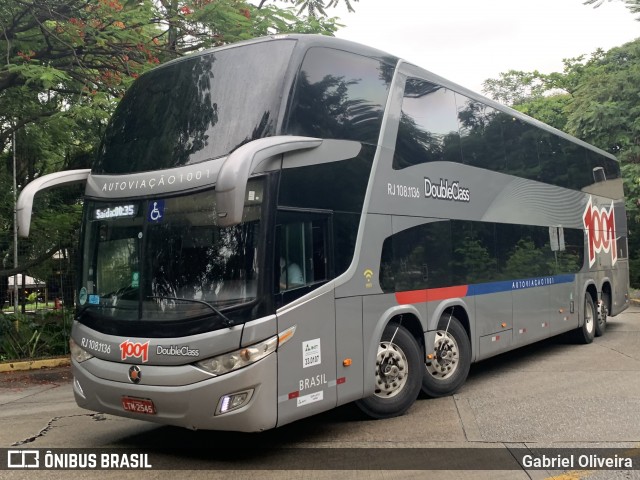 Auto Viação 1001 RJ 108.1136 na cidade de São Paulo, São Paulo, Brasil, por Gabriel Oliveira. Número da foto: #12976644.
