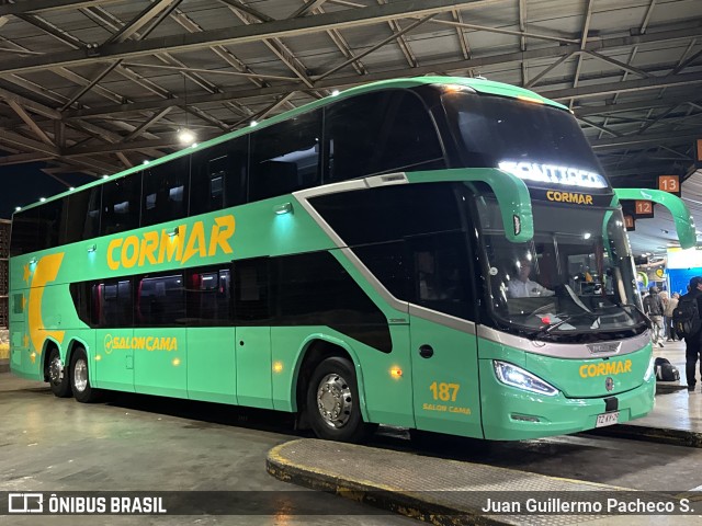 Cormar Bus 187 na cidade de Santiago, Santiago, Metropolitana de Santiago, Chile, por Juan Guillermo Pacheco S.. Número da foto: #12977623.