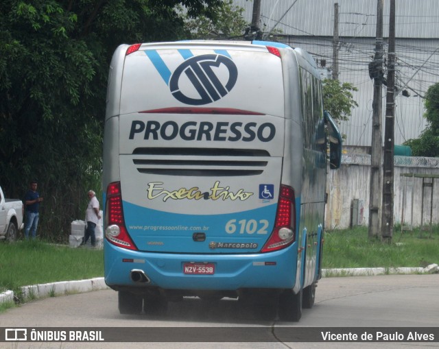 Auto Viação Progresso 6102 na cidade de Recife, Pernambuco, Brasil, por Vicente de Paulo Alves. Número da foto: #12979595.