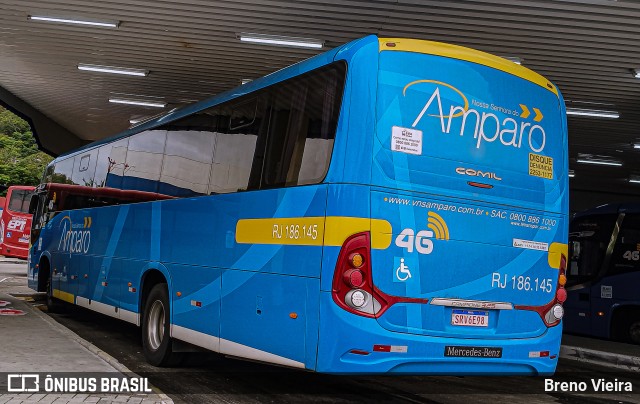 Viação Nossa Senhora do Amparo RJ 186.145 na cidade de Maricá, Rio de Janeiro, Brasil, por Breno Vieira. Número da foto: #12978754.