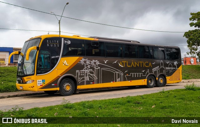 Atlântica Turismo 14000 na cidade de Mucuri, Bahia, Brasil, por Davi Novais. Número da foto: #12978632.