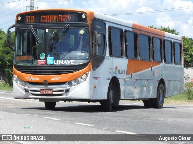 Linave Transportes A03017 na cidade de Nova Iguaçu, Rio de Janeiro, Brasil, por Augusto César. Número da foto: #12979824.