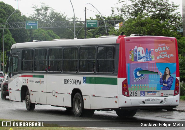 Borborema Imperial Transportes 216 na cidade de Recife, Pernambuco, Brasil, por Gustavo Felipe Melo. Número da foto: #12979262.