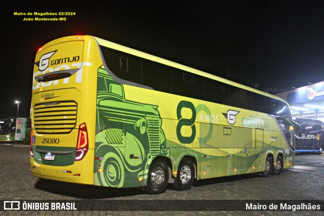 Empresa Gontijo de Transportes 25080 na cidade de João Monlevade, Minas Gerais, Brasil, por Mairo de Magalhães. Número da foto: #12978809.