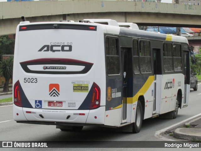 Viação Cidade do Aço 5023 na cidade de Volta Redonda, Rio de Janeiro, Brasil, por Rodrigo Miguel. Número da foto: #12980653.