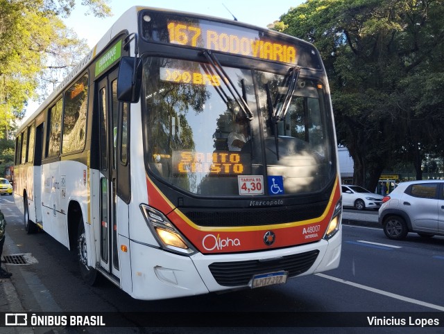 Auto Viação Alpha A48007 na cidade de Rio de Janeiro, Rio de Janeiro, Brasil, por Vinicius Lopes. Número da foto: #12982116.