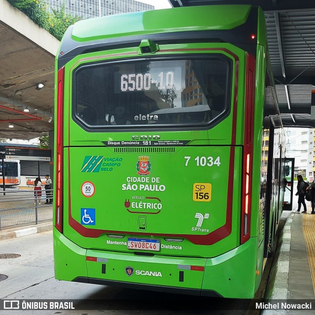 Viação Campo Belo 7 1034 na cidade de São Paulo, São Paulo, Brasil, por Michel Nowacki. Número da foto: #12983119.