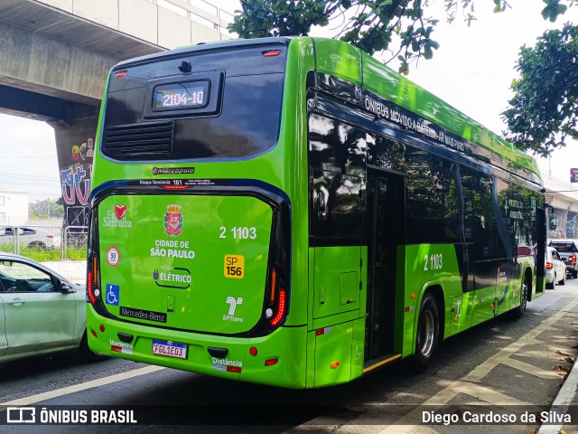 Sambaíba Transportes Urbanos 2 1103 na cidade de São Paulo, São Paulo, Brasil, por Diego Cardoso da Silva. Número da foto: #12983710.