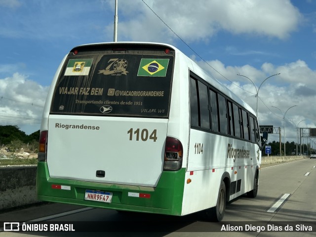 Viação Riograndense 1104 na cidade de Parnamirim, Rio Grande do Norte, Brasil, por Alison Diego Dias da Silva. Número da foto: #12981306.