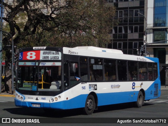 Viação Rio Grande 1145 na cidade de Ciudad Autónoma de Buenos Aires, Argentina, por Agustin SanCristobal1712. Número da foto: #12983384.