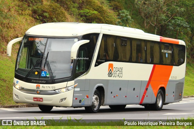 Viação Cidade do Aço RJ 174.125 na cidade de Piraí, Rio de Janeiro, Brasil, por Paulo Henrique Pereira Borges. Número da foto: #12983074.