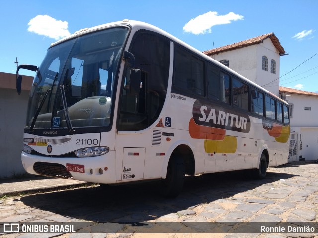 Saritur - Santa Rita Transporte Urbano e Rodoviário 21100 na cidade de Minas Novas, Minas Gerais, Brasil, por Ronnie Damião. Número da foto: #12982638.