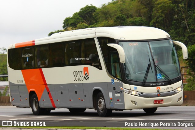 Viação Cidade do Aço RJ 174.126 na cidade de Piraí, Rio de Janeiro, Brasil, por Paulo Henrique Pereira Borges. Número da foto: #12983080.