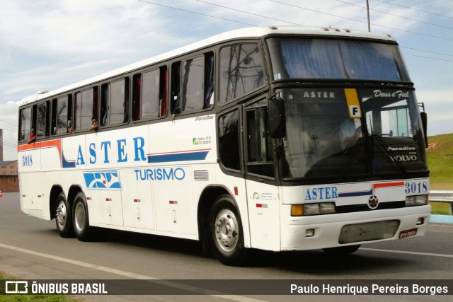 Aster Transportes e Turismo 3018 na cidade de Aparecida, São Paulo, Brasil, por Paulo Henrique Pereira Borges. Número da foto: #12982041.