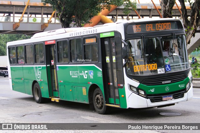 Viação VG B31022 na cidade de Rio de Janeiro, Rio de Janeiro, Brasil, por Paulo Henrique Pereira Borges. Número da foto: #12983007.