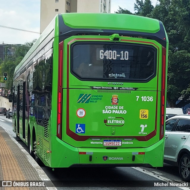 Viação Campo Belo 7 1036 na cidade de São Paulo, São Paulo, Brasil, por Michel Nowacki. Número da foto: #12983201.
