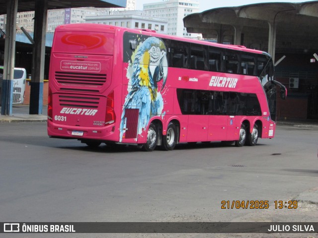 Eucatur - Empresa União Cascavel de Transportes e Turismo 6031 na cidade de Porto Alegre, Rio Grande do Sul, Brasil, por JULIO SILVA. Número da foto: #12981172.