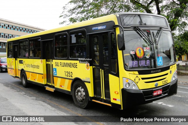 Viação Sul Fluminense 1252 na cidade de Volta Redonda, Rio de Janeiro, Brasil, por Paulo Henrique Pereira Borges. Número da foto: #12981915.