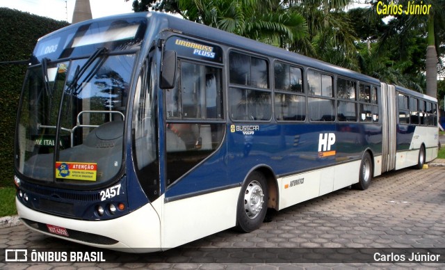 HP Transportes Coletivos 2457 na cidade de Goiânia, Goiás, Brasil, por Carlos Júnior. Número da foto: #12987042.