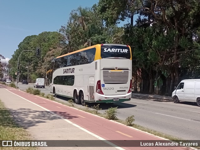 Saritur - Santa Rita Transporte Urbano e Rodoviário 14220 na cidade de Poços de Caldas, Minas Gerais, Brasil, por Lucas Alexandre Tavares. Número da foto: #12986590.
