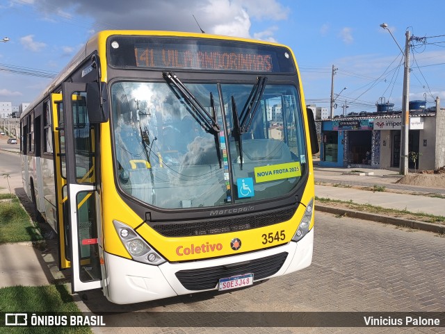 Coletivo Transportes 3545 na cidade de Caruaru, Pernambuco, Brasil, por Vinicius Palone. Número da foto: #12985647.