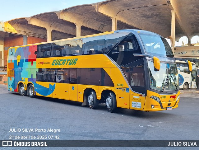 Eucatur - Empresa União Cascavel de Transportes e Turismo 6039 na cidade de Porto Alegre, Rio Grande do Sul, Brasil, por JULIO SILVA. Número da foto: #12984807.