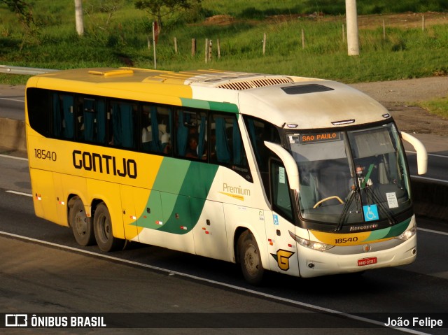 Empresa Gontijo de Transportes 18540 na cidade de Canas, São Paulo, Brasil, por João Felipe. Número da foto: #12985257.