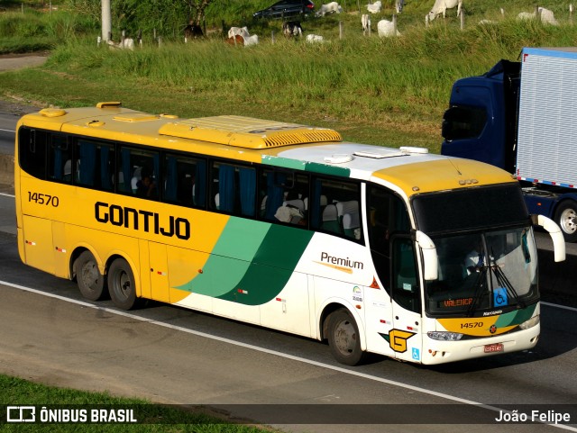 Empresa Gontijo de Transportes 14570 na cidade de Canas, São Paulo, Brasil, por João Felipe. Número da foto: #12984353.