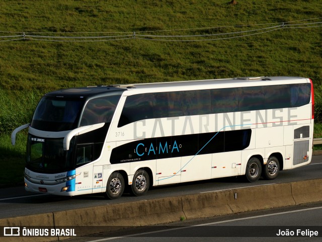 Auto Viação Catarinense 3716 na cidade de Canas, São Paulo, Brasil, por João Felipe. Número da foto: #12985241.
