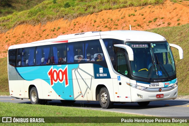 Auto Viação 1001 RJ 108.044 na cidade de Aparecida, São Paulo, Brasil, por Paulo Henrique Pereira Borges. Número da foto: #12985421.