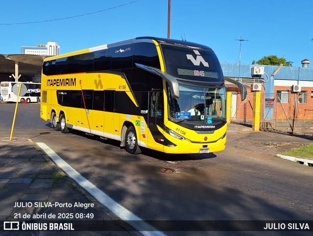Viação Nova Itapemirim 41156 na cidade de Porto Alegre, Rio Grande do Sul, Brasil, por JULIO SILVA. Número da foto: #12984766.