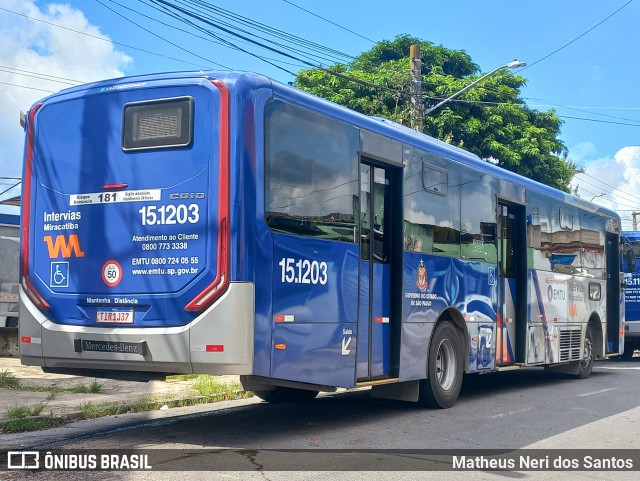 Viação Miracatiba 15.1203 na cidade de Itapecerica da Serra, São Paulo, Brasil, por Matheus Neri dos Santos. Número da foto: #12988125.