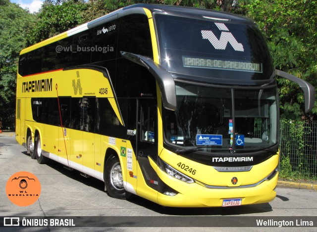 Viação Nova Itapemirim 40246 na cidade de São Paulo, São Paulo, Brasil, por Wellington Lima. Número da foto: #12990217.