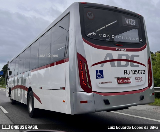 Auto Viação ABC RJ 105.072 na cidade de São Gonçalo, Rio de Janeiro, Brasil, por Luiz Eduardo Lopes da Silva. Número da foto: #12987607.